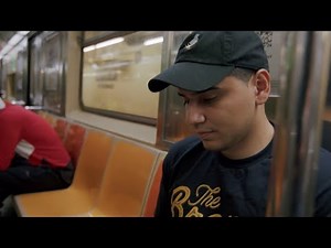 Devon Rodriguez behind the scenes of drawing on the New York City subway