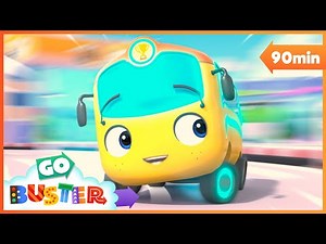 The Turbo Charged Bus Takes Off! | Go Buster - Bus Cartoons & Kids Stories