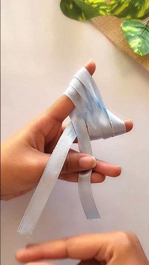 DIY rubber band | How to make ribbon bow hair tie #shorts #diy #diyhairaccessories #scrunchies