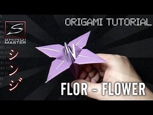 Como dobrar uma Flor Lírio Origami - Iris Flower Origami Tutorial - SHINDIMASTER