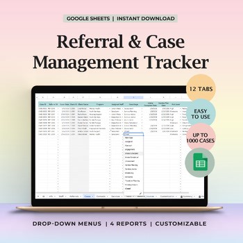 Referral & Case Management Tracker Google Sheets School Counseling