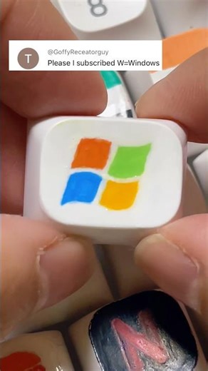 Drawing Win for Windows Logo but on my keyboard #shorts #drawing #keyboard #logo #windows