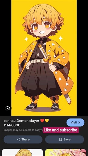 zenitsu cute version drawing ☺️ #anime fans ❤️‍🔥