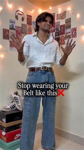 Stop Wearing Your Belt Like This ❌ (Style Hack Every Guy Needs!) #styleadvice #trendingshorts