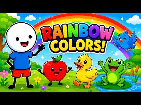 Pip the Stickman Learns Rainbow Colors 🌈 | Fun Educational Cartoon for Kids