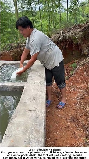 Draining a Pool with a Homemade Siphon – No Pump Needed 💧