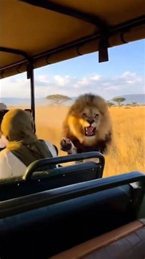 Terrifying Safari: Angry Lion Attacks Car! (See What Happened)