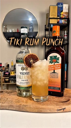 Easy 4-Ingredient Tiki Rum Punch | Simple Tropical Cocktail Recipe
