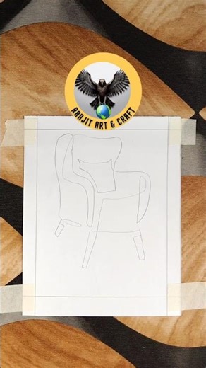 One Line Art Armchair Drawing #onelineart #armchair #shorts #art #drawing