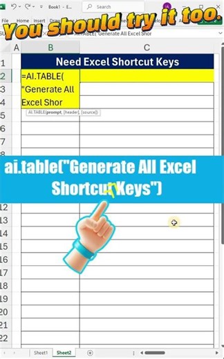 Excel with AI = Future of Work 🤯 #excel #excelformulas #education #excelshorts