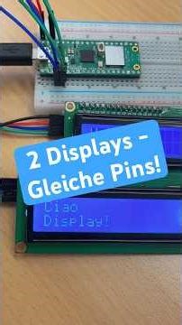 Two LCDs connected to the same pins – yet displaying different information! #raspberrypipico #lcd