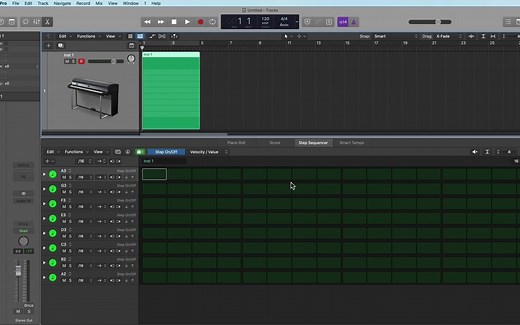 Logic Pro - 使用步进音序器制作和弦进行