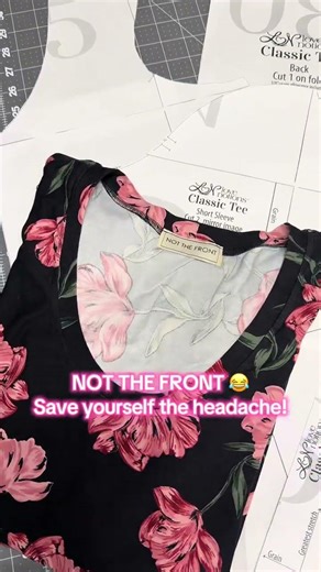 Front or Back? This tag knows 👀 🤣 #sewing #handmade #sewingtips #diy