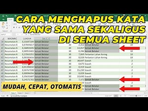 How to Delete the Same Word in Excel at Once in All Sheets | Beginner Excel Tutorial