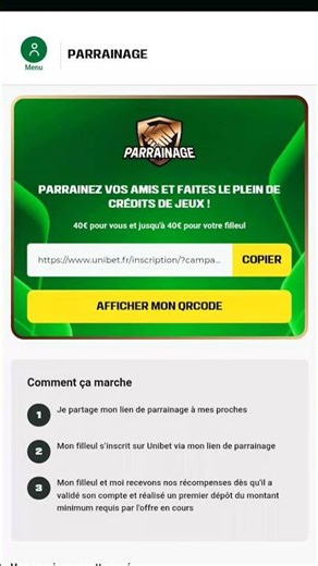 40 euros offert via mon QR code ou mon lien directement en com ! #foot #bonus #parrainage #2026 #fyp