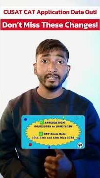 🎯 All About CUSAT CAT Exam: Eligibility & Exam Pattern ⋮ Cochin University of Science and Technology