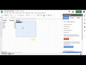 How to generate Barcodes in Google Sheets