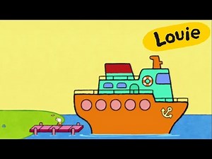 Louie, draw me a liner | Learn to draw cartoon for kids