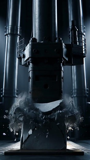 Industrial Hydraulic Press vs Black arang Cube Experiment