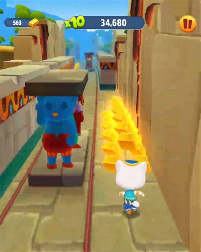 Talking Tom Gold Run Genie Angela Runs in Lost City Funny Race Android Gameplay #Shorts