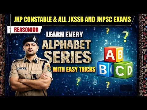 Letter Seriers in Reasoning | Practice Questions for JKP Constable Exam | #vikkram #jkpconstable