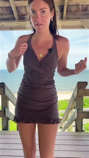 Would you wear this swim dress, girls? 🌊🤎 Okay, I totally get why this two-piece swim dress keeps