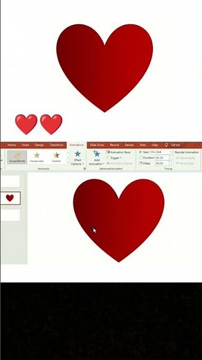 beating heart animation in PowerPoint ❤️... #heart #ppt