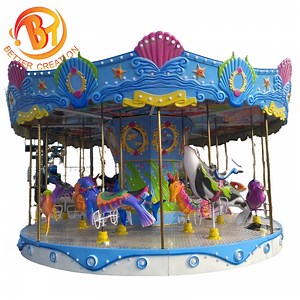 [Hot Item] 16 Seat Electric Ride Horse Children's Amusement Park Fairground Merry Go Round Carousel