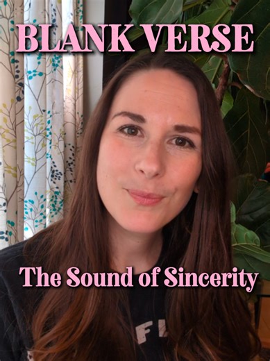 blank verse is the sound of sincerity. the sound of emotional truth. that doesn't mean that some very clever characters can't lie in verse! but in general, in shakespeare, if you're speaking in verse you mean everything you say #shakespeare #iambicpentameter #verse #theatre #acting