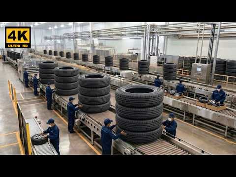 From Rubber to Tire — Inside a Modern Tire Factory (Full Process)