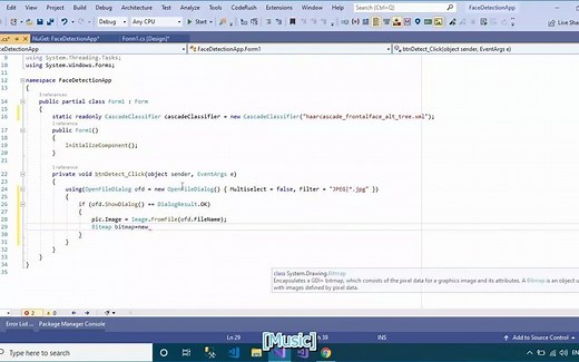 C# 教程 - 在 C# 中使用 EMGU.CV 的 NET 人脸检测