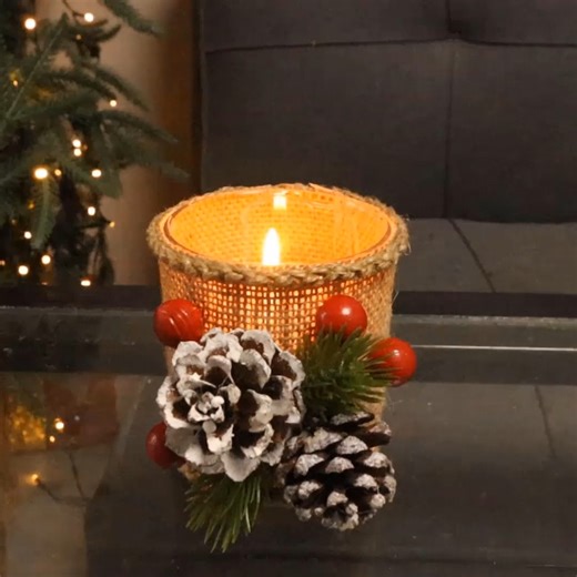 Easy Christmas candle jar decor | Life and Fun Story