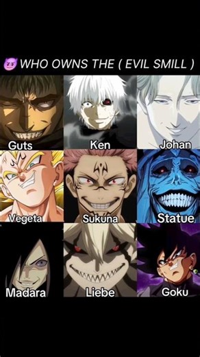 Who owns the evil smile? 😈🔥 Legends only! #anime