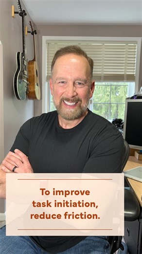 10K views · 217 reactions | Task initiation is a common challenge for people with ADHD. Getting started with a task that our brains are not drawn to is often most of the battle. Reducing the friction to getting started is what I try to focus on when I am avoiding a task that my ADHD brain doesn’t want to do. | Jeffrey Rice - Author | Facebook