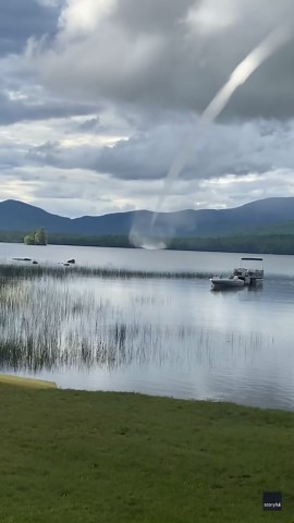 'Once-in-a-Lifetime' Waterspout Swirls Over Maine Pond