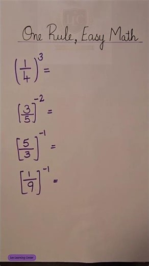 One Rule Easy Math #shorts
