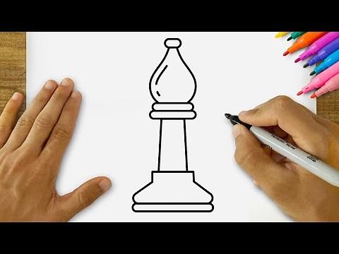 How to Draw a Chess Bishop - Very Easy Step-by-Step Chess Drawing