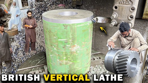 8.3M views · 95K reactions | Manufacturing process of 500KG Double Helical Gear with 150yrs old Technology in 3rd world | Hydraulic Hands | Facebook