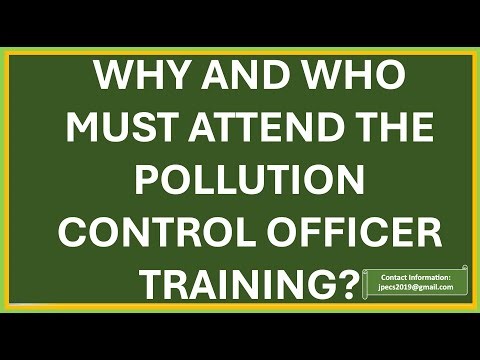 Why and Who must Attend the Basic Training Course for Pollution Control Officers?