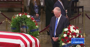 Former Vice President Quayle Pays Respects to Late Senator Dole