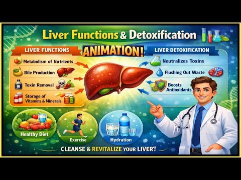 Liver Detoxification & Functions 3D Animation | Metabolic Functions of Liver Medical Animation Class
