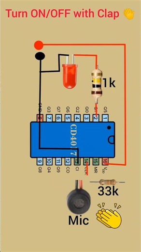 Clap Switch Circuit 🔊 | Control Light with Sound 👏 | Easy DIY Electronics