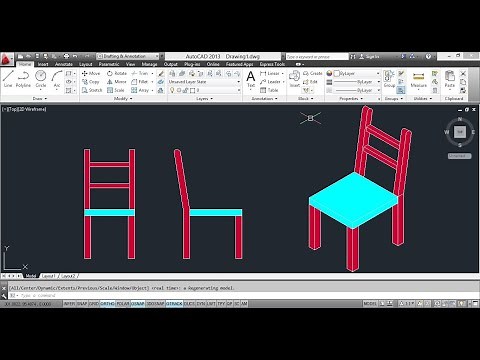 Chair Design Isometric view .
