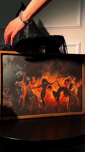 🔥 Energy. Unity. Light. This powerful moonlit gathering radiates warmth and mystery — a perfect centerpiece. #fairsblood #thelovewitch #witch #witchy #witchcraft #spells #halloween #poster #darkacademia #darkgothic #feminineaura #witchcoredecor #poeticwitches #witchtok #witchenergy #halloweenartprint #MysticArt #Witchcore #MoonArt #MoonLovers #ModernWitch #DarkAesthetic #ArtLovers #aesthetic #homedecor #fy #fyp