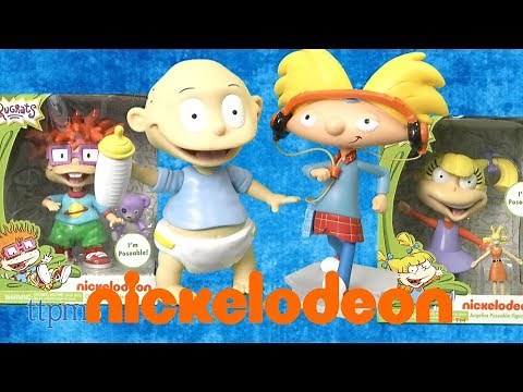Rugrats Tommy, Chuckie & Angelica Poseable Figure and Hey Arnold! Bobblehead from Just Play