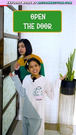 Learn English with Adi & Mumma 🏡 Speak English at Home Vidya Connection #shorts