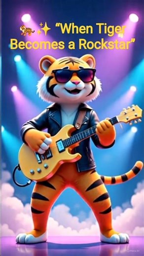 🐯 Tiger Playing Guitar 🎸 | Rockstar 3D Animation