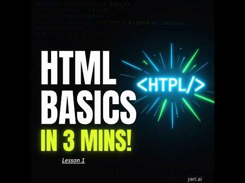 Learn HTML Basics & Tags In 3 Minutes (No Programming Experience Needed)