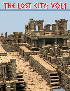 The Lost City : Modular Close-Combat Ruins - GameScape3D | DriveThruRPG