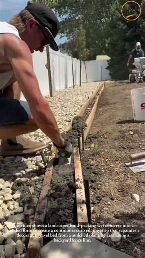 Pouring Concrete Curb Edging